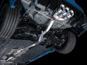 Honda Civic Type R Performance Exhaust - AWE Tuning - Cat-Back Track Edition - Chrome Silver - 2023+